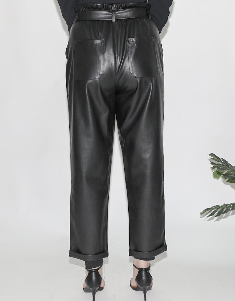 Modish Leather Ruffle Pant -  Modelle