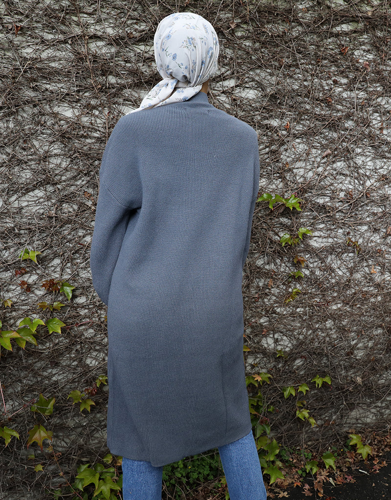60074-Blue-Grey-High-Neck-Knit-Wear