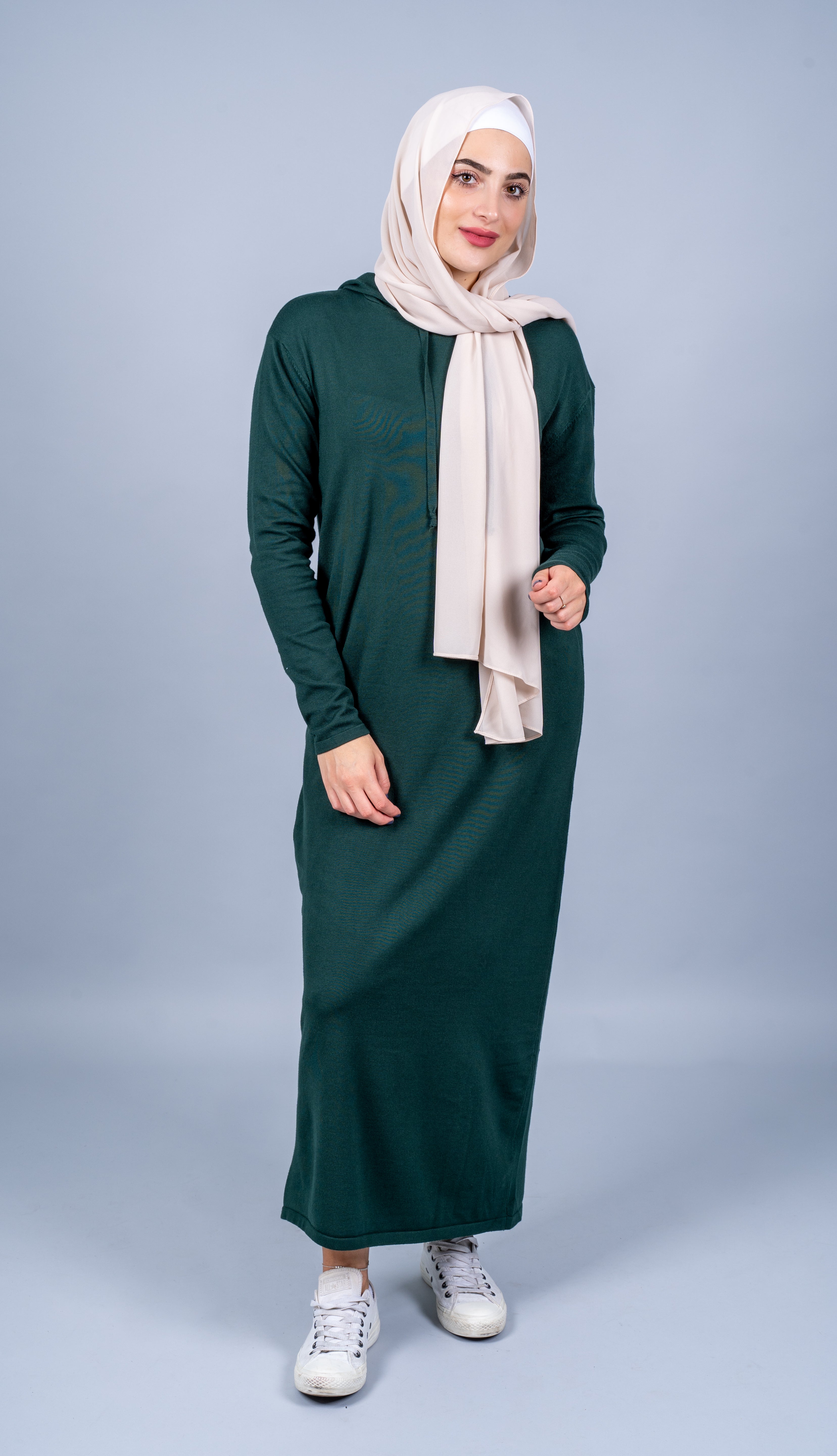 7559-BritGreen-knit-dress-abaya