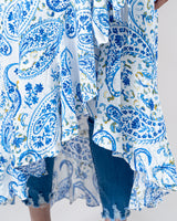 Blue Paisley Wrap Dress -  Modelle