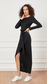 Phoebe Rib Wrap Dress -  Modelle