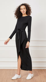 Phoebe Rib Wrap Dress -  Modelle