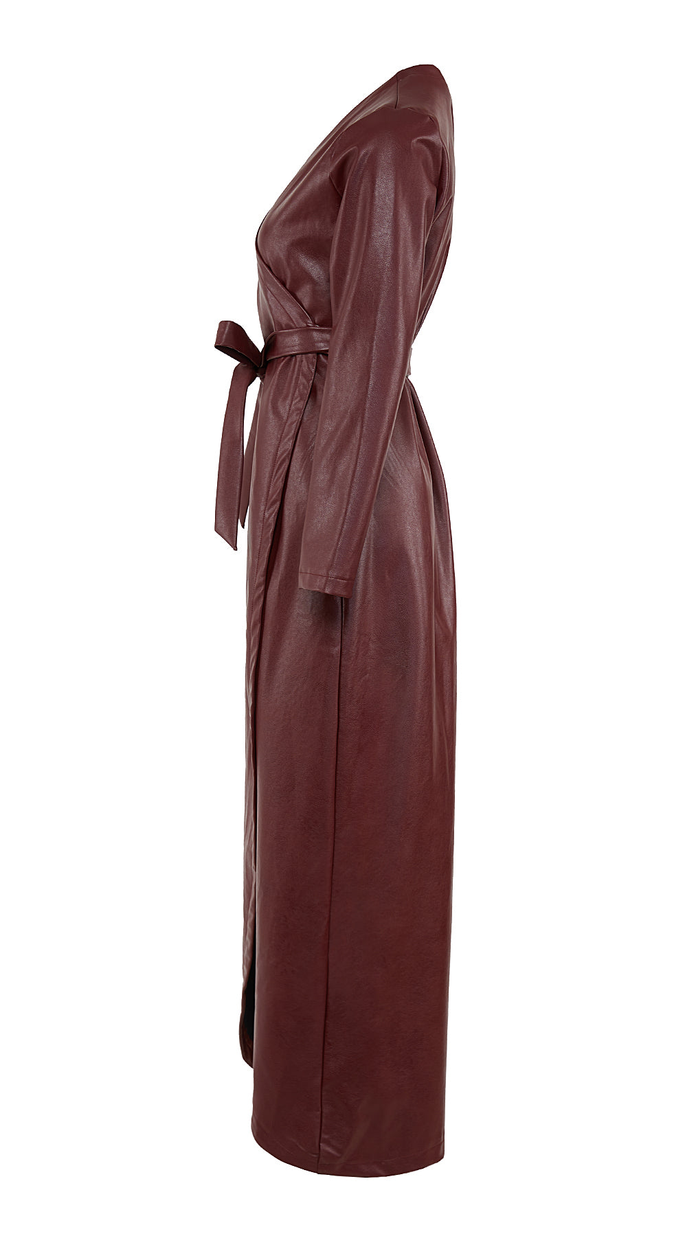 Modish Leather Wrap Dress -  Modelle