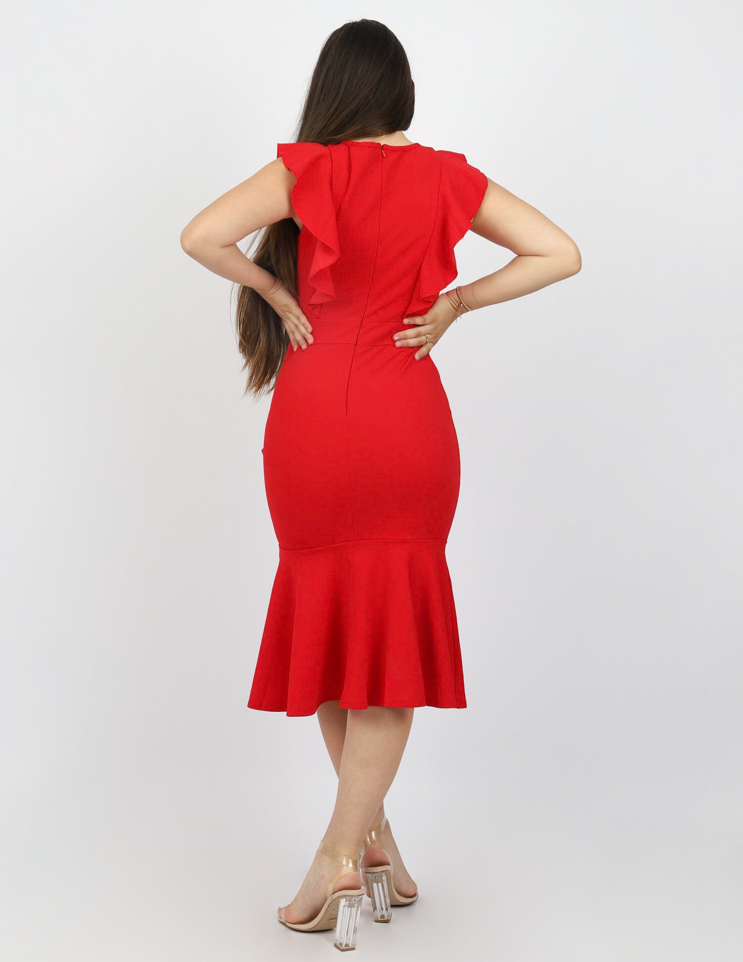 HC1767-RED-dress-abaya