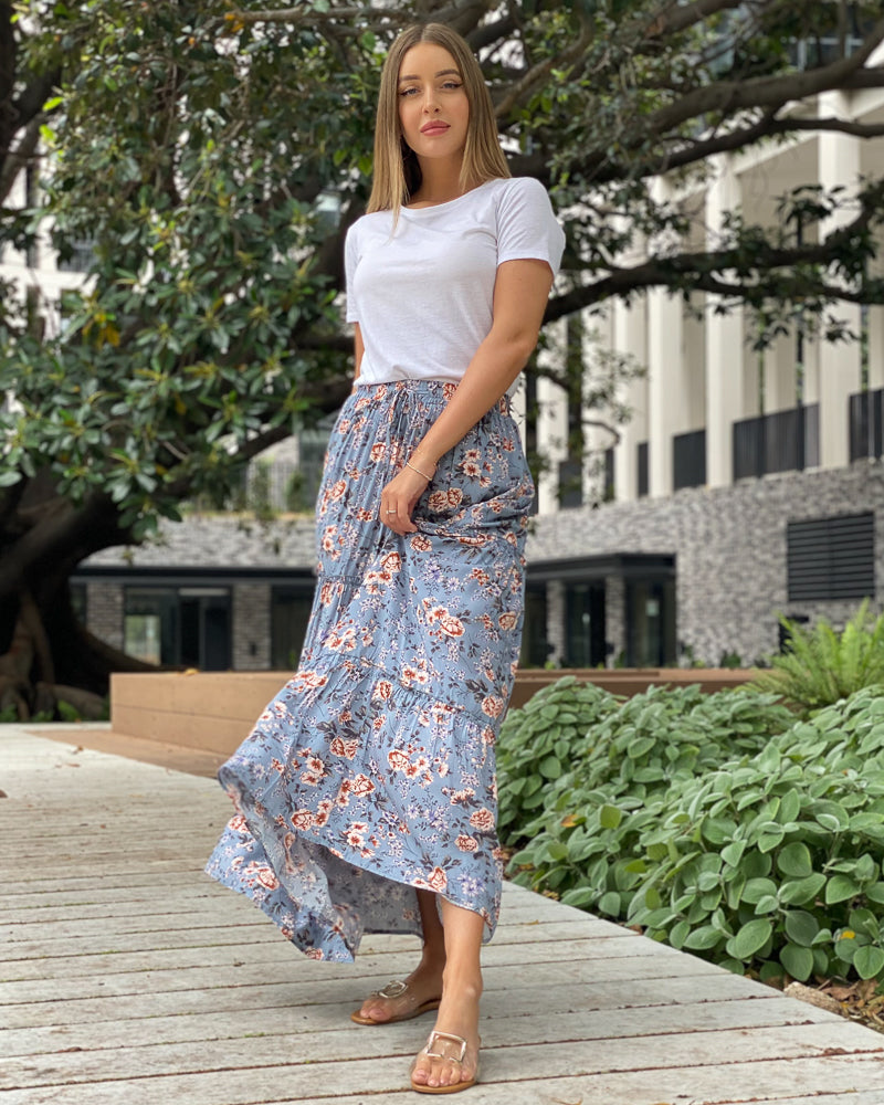 Floral Tiered Skirt