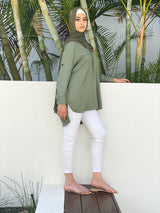 Linen V Blouse