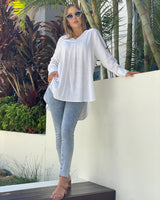 Linen V Blouse