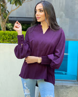 Pleated Cuff Blouse