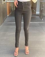 Black Ankle Zip High Rise Jeans
