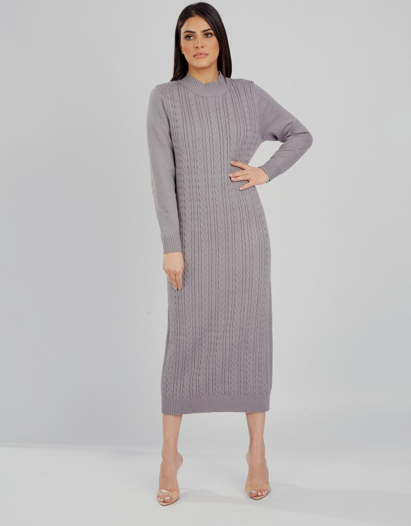 KN00036Grey-knit-dress-abaya