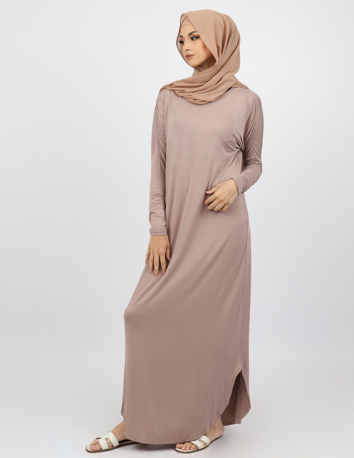 M00147Mocha-abaya-dress