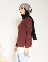 M00289-Chocolate-knit-top