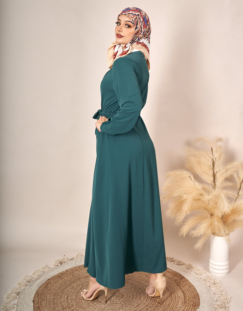 M7444-EmeraldGreen-dress-abaya