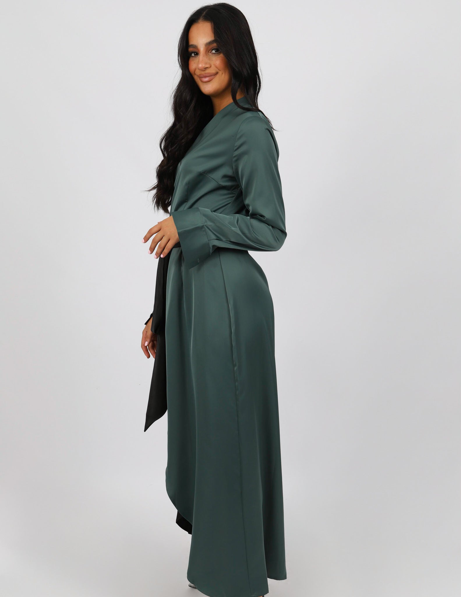 M7831sagewithblack-dress-abaya