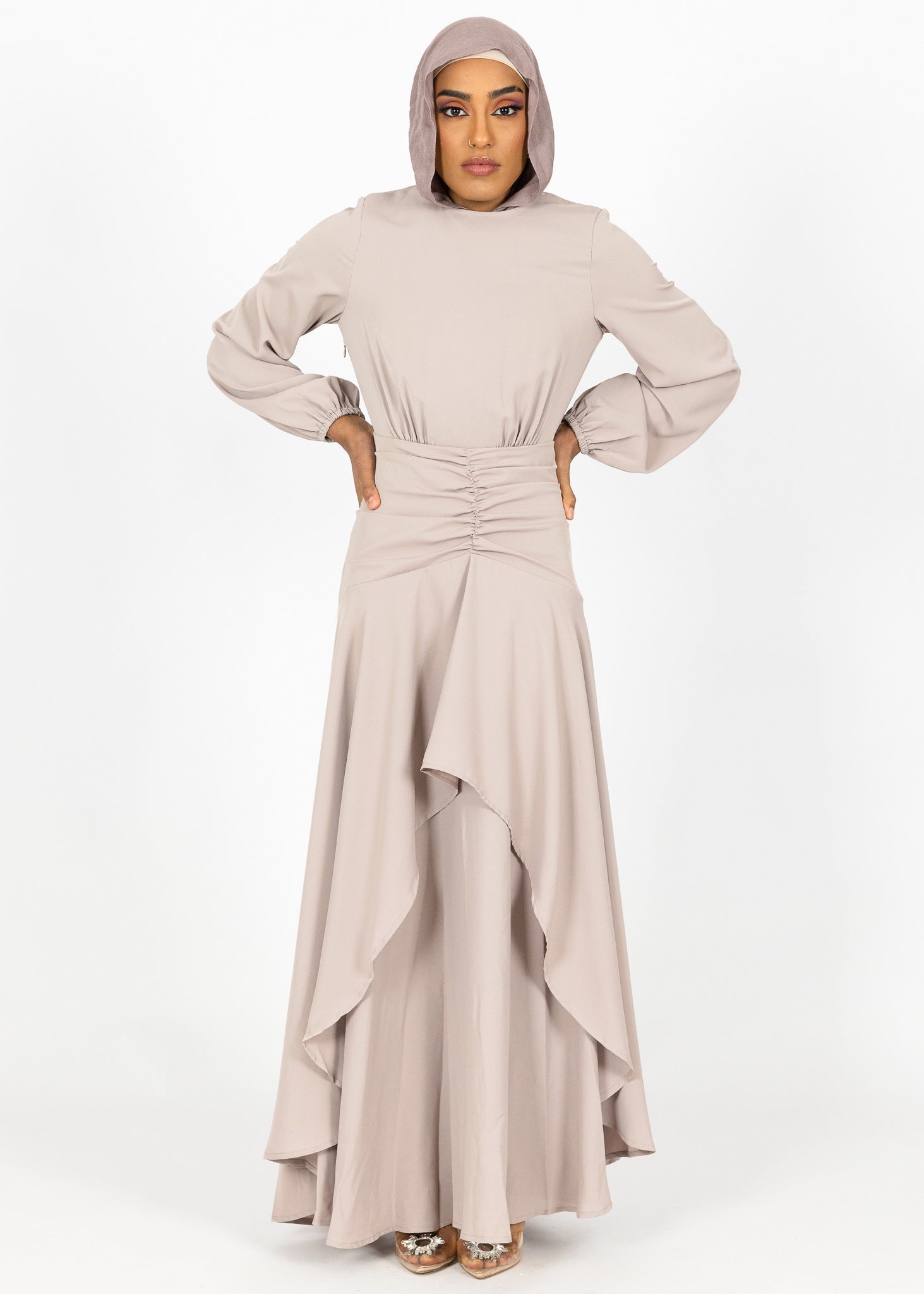 Maxi dress with ruffle bottom best sale