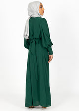 M7971Emeraldgreen-cardigan-dress-abaya