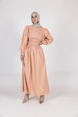 M7993Peach-dress-abaya