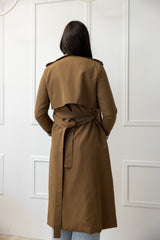 M8039Coffee-trench-jacket