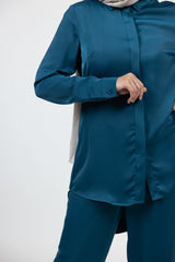 M8095ANDM8096Turquoise-shirt-pants-set