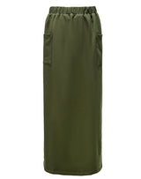 MDL00061-Khaki-Waistband-Skirt