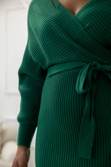 MZC001Green-dress-knit