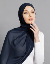Chiffon Shawl - Dark Navy