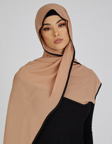 Piping Scarf - Shades of Nude