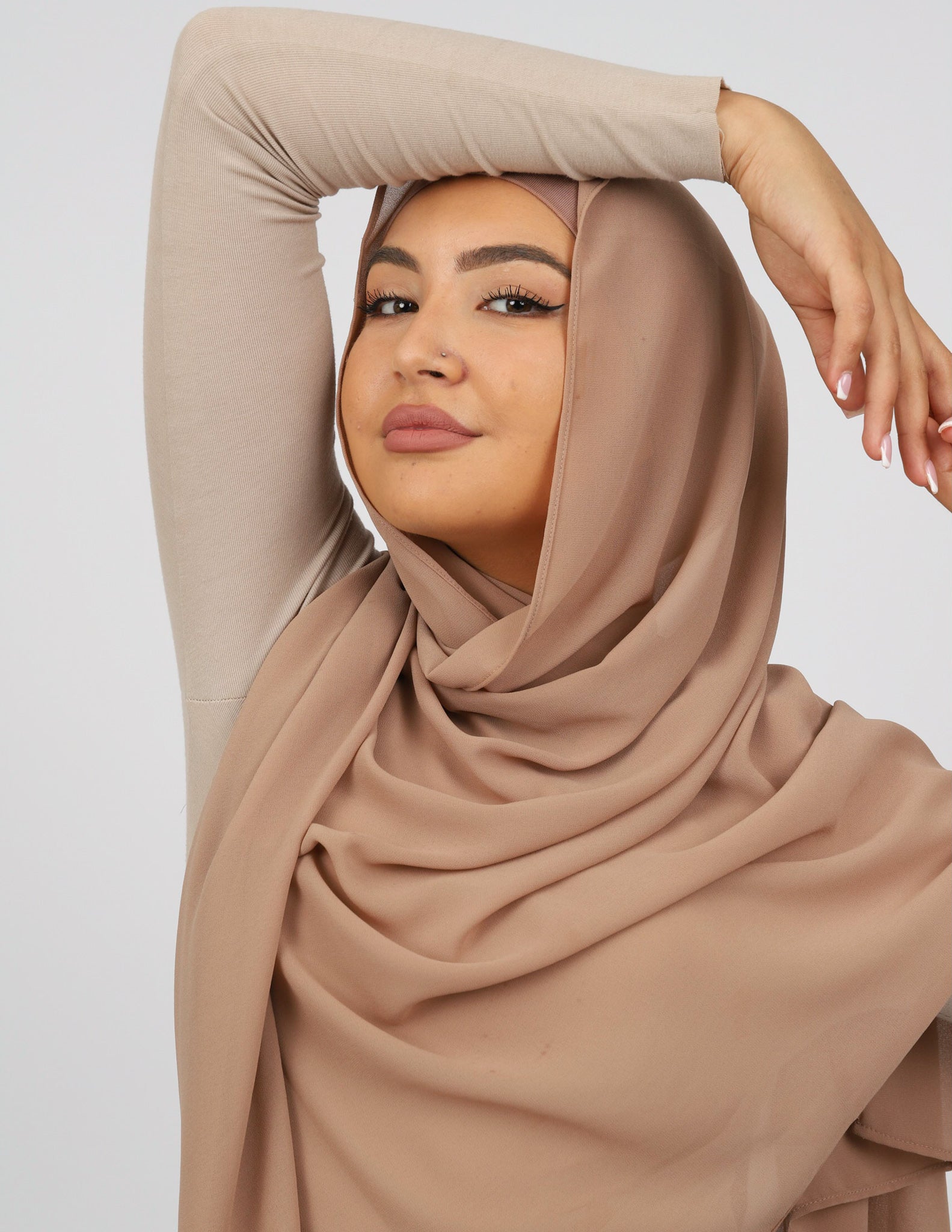 STS001NudeMocha-scarf-cap-hijab-bond