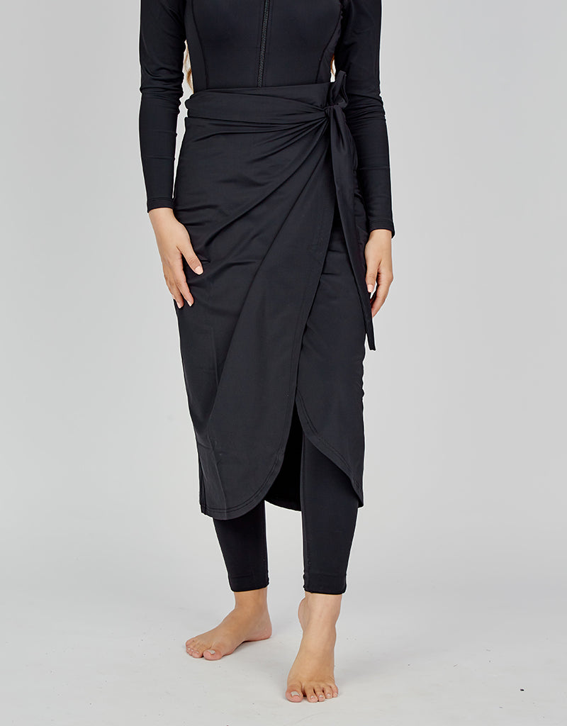 SW1010-Black-swim-sarong-skirt