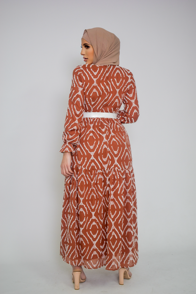 TQ1040-Tan-dress-abaya