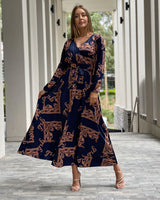 WS00089-Navy-Printed-Fitted-Dress
