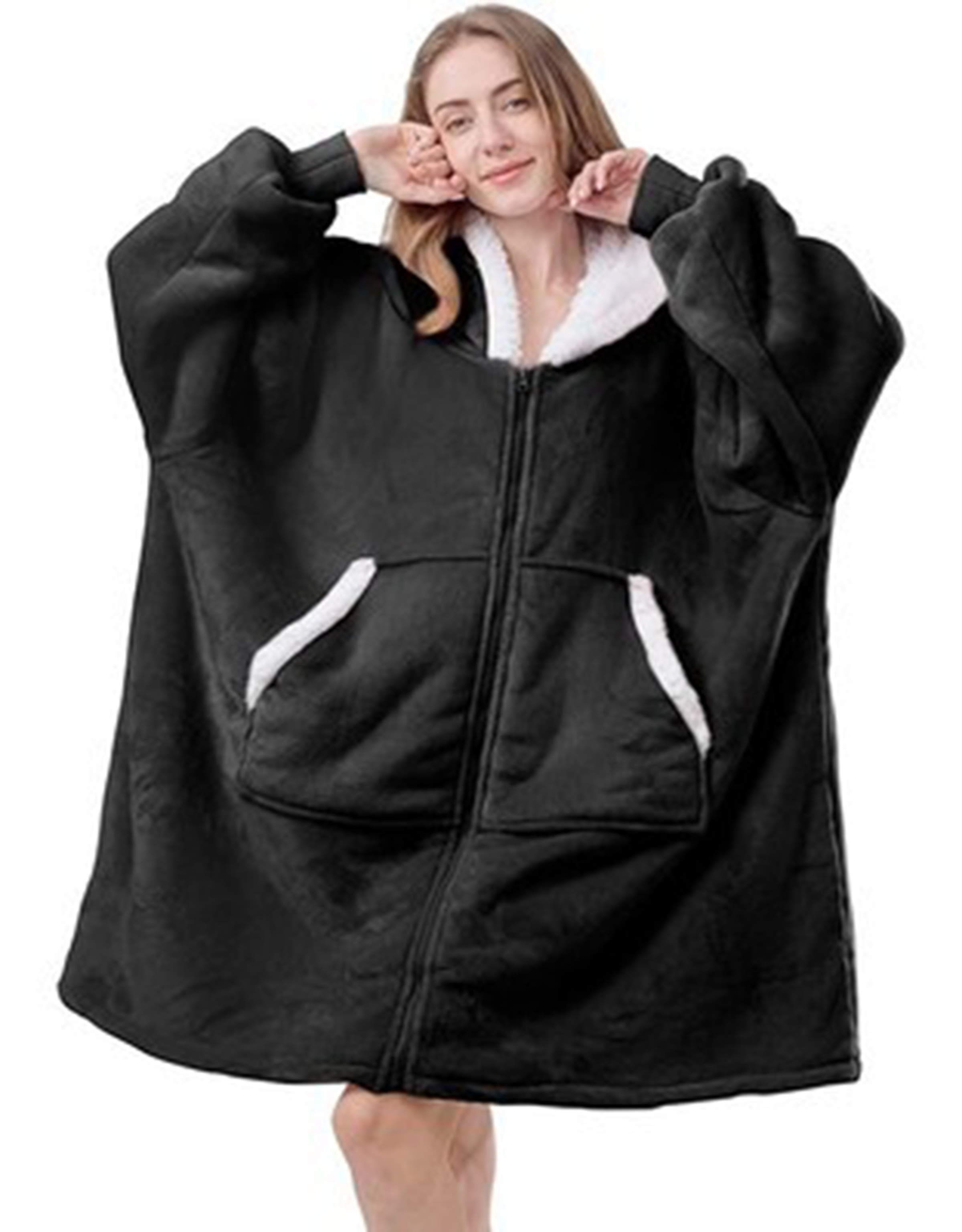 WS00234BlackWhite-blanketjumper-jacket