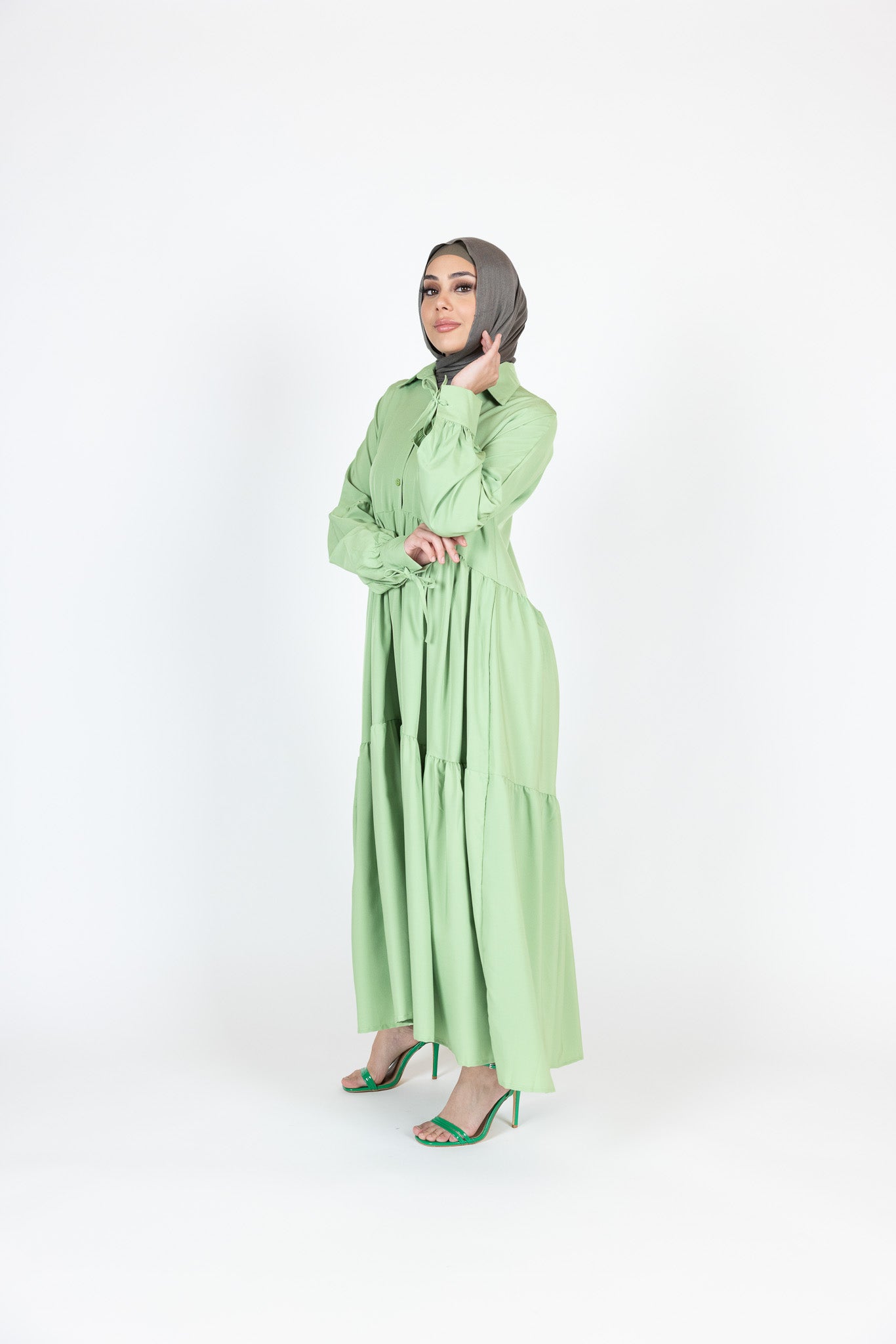 WS00373Green-dress-abaya