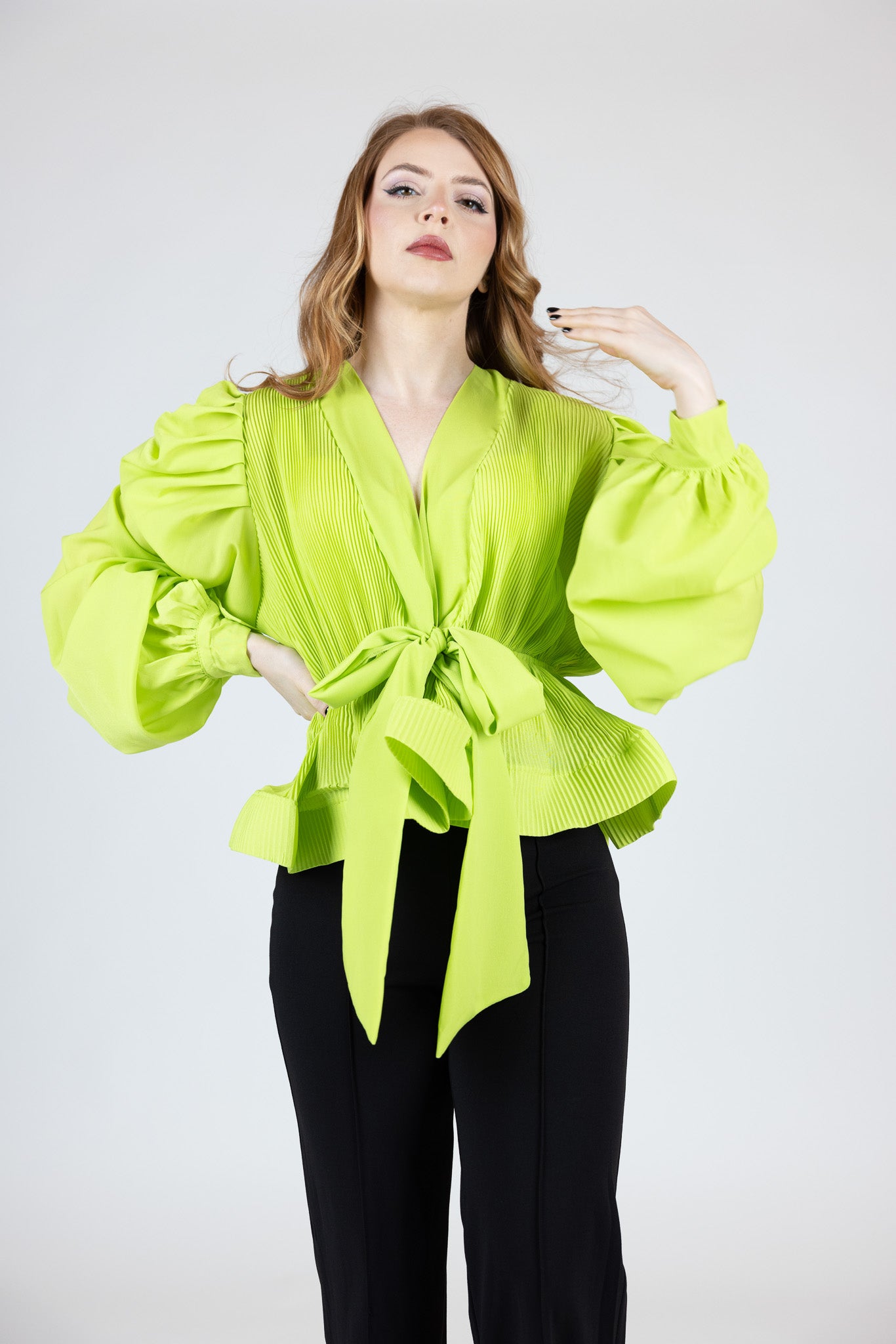 WS00374Green-blouse-top