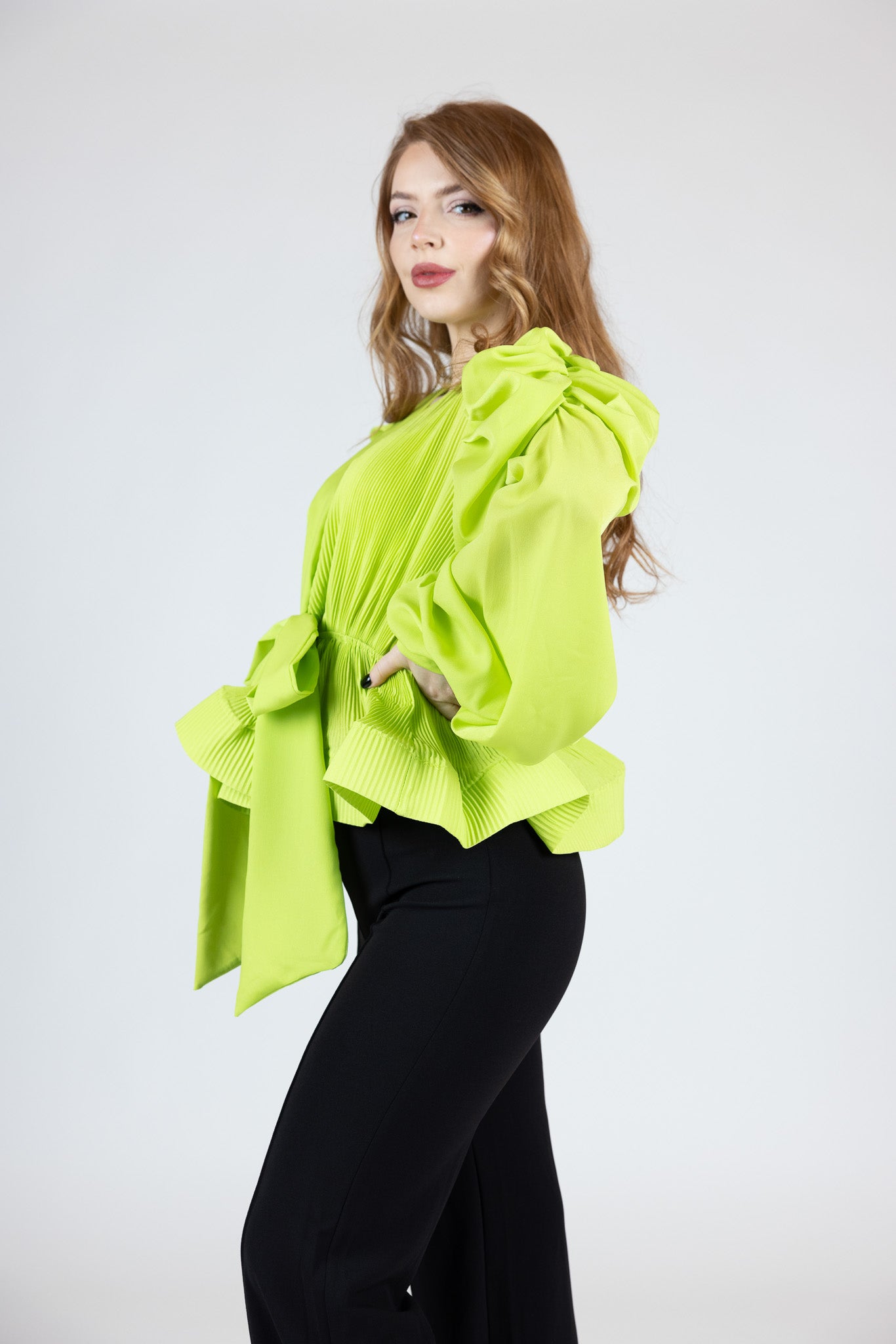 WS00374Green-blouse-top