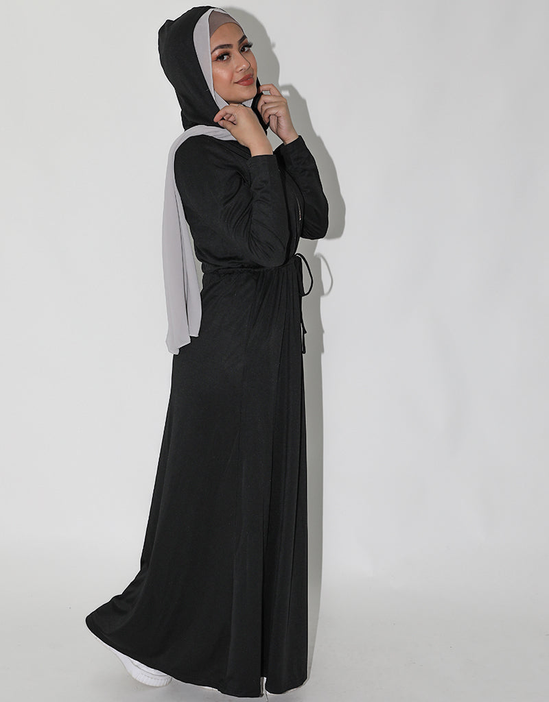 WS6743-Black-Drawstring-Dress