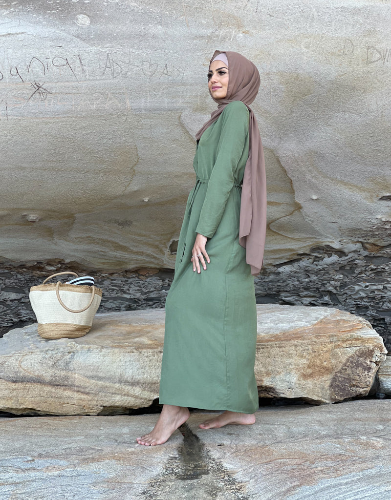 WS7274A-Khaki-maxi-dress-abaya