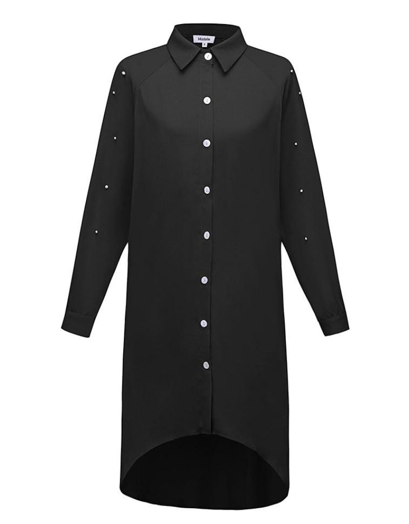 Over Size Pearl Sleeve Shirt